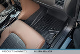 SMARTLINER All Weather Custom Fit Floor Mats 3 Row Liner Set Black Compatible with 2019-2022 Nissan Armada / Infiniti QX80