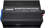 3000W Output Power Inverter with Dual sockets and USB, Modified sine Wave, Input DC12V or DC 24V Output 110V 60Hz. (12V)