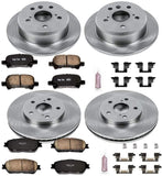 Power Stop KOE5482 Autospecialty Front and Rear Replacement Brake Kit-OE Brake Rotors & Ceramic Brake Pads