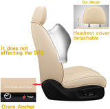 NS YOLO Leather Car Seat Covers, Faux Leatherette Automotive Vehicle Cushion Cover for Cars SUV Pick-up Truck Universal Fit Set for Auto Interior Accessories