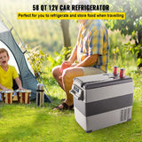 VBENLEM Portable Refrigerator 58 Quart(55 Liter),12 Volt Refrigerator App Control(-4℉~68℉), Car Refrigerator Dual Zone with 12/24v DC & 110-240v AC for Camping, Travel, Fishing, Outdoor or Home Use