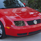 DNA Motoring HL-OH-VWJE99-SM Pair of Smoke Lens Euro-Spec E-Code Style Headlights Compatible with 99-05 Jetta MKIV,Left & Right Side