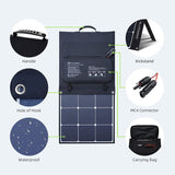 ALLPOWERS 120W Portable Solar Panel Charger 20V Monocrystalline Foldable Solar Panel Kit with MC-4 Output Solar Charger for RV Van Power Station Outdoor Camping Off Grid