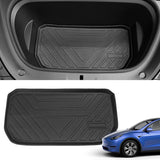 powoq Fit Tesla Model Y Trunk Mat Floor Mats Cargo Mat Cargo Liner Floor Liner Trunk Liner for 2020 2021 2022 Tesla Model Y 5-Seater Accessories (Four Trunk Mats + Floor Mats)