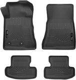 Husky Liners Weatherbeater Series | Front & 2nd Seat Floor Liners - Black | 99371 | Fits 2015-2021 Ford Mustang Convertible/Coupe 3 Pcs
