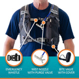 EXTREMEMIST Hydration Backpack – Personal Water Mister & Drinking Backpack | 2 Liter Water Reservoir | Keep Cool & Hydrated for Hiking, Cycling, Running, Climbing, & Biking (Gray, Small - Large)