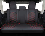 Aierxuan Jeep Wrangler JK JL 4-Door Seat Covers Full Set Custom Fit 2007-2022 Unlimited X Rubicon 392 Sahara Willys Sport High Altitude 4X4 Truck Pickup Waterproof Leather Cushions(Full Set/Black-R)