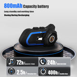 Motorcycle Helmet Bluetooth Headset, 2400m 4 Riders Group intercom Communication System, Waterproof/Hands-Free,GPS,Noise Reduction,Big Button(Set) (Blue and Gray, 2pack)