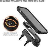 Rokform - Motorcycle Cell Phone Perch Mount, Clutch Perch Phone Mount Fits Most Harley's, Secures Phone Via Quad Tab Twist Lock Mount and Built-in Magnet Mount (Polished Aluminum)