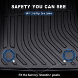 JDMON All Weather Floor Mats Compatible with 2022 Honda Civic Sedan Hatchback, 2 Row Front & Rear Custom Fit TPE Floor Liner Black