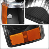 DNA Motoring HL-OH-F15087-BK-AM Black Amber Factory Style Headlights Replacement For 87-91 Bronco F150 F250 F350