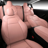 INCH EMPIRE Seat Cover Custom Fit for Tesla Model 3 Model Y Synthetic Leather Car Seat Cushion Protector for 2017 2018 2019 2020 2021 2022 All Season Customized (Grey Y)
