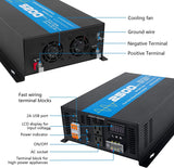 TVNIKD 2500Watt Pure Sine Wave Inverter Solar Inverter DC 12V to AC 120V Power Converter with Various outlets for Home RV Truck Off-Grid Solar