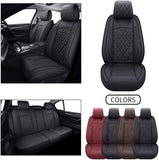 Aierxuan Car Seat Covers Full Set Waterproof Faux Leather Cushion Universal Toyota Corolla Tacoma rav4 Honda Civic CRV Accord Hyundai Tucson Elantra Rogue Sonata (Full Set/Black)