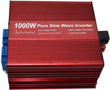 1000W Pure sine ave Power Inverter, Input DC24V Output AC110V 60Hz, with Dual Sockets, USB Output and LCD Wired Remote kit Ideal for 24V Solar System