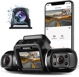 Dual Dash Cam Car Dash Camera 1080P 1440P Front and Rear 330° HD Angle Lens Recording G-Sensor APP WiFi Control Night Vision 24hr Motion Detection(with Car Mount Bracket), Support 128GB SD Card