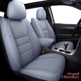 Coverado Jeep Grand Cherokee Seat Covers, Waterproof Faux Leather Seat Protectors Customized Seat Cushions Full Set, Fit for Jeep Grand Cherokee 2011-2022, Black