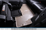 SMARTLINER Floor Mats 3 Row Liner Set Tan for 2015-2018 Chevrolet Tahoe / GMC Yukon