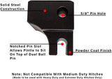 BulletProof Hitches Trailer Hitch Pintle Attachment Rated to 36,000lbs (Solid Steel, Black Textured Powder Coat)