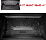 Xipoo Fit Tesla Model Y Trunk Mat Floor Mats Cargo Mat Cargo Liner for 2020 2021 2022 Tesla Model Y Accessories (Four Trunk Mats + Floor Mats)
