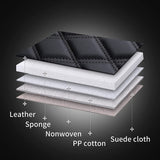 Coverado Leather Car Seat Covers Full Set, Waterproof Leatherette Automotive Vehicle Cushion Cover with Diamond Pattern, Universal Fit for Cars SUV Pick-up Truck, Black