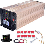 MWXNE 2000 Watts Power Inverters, 12V DC to 110V AC Pure Sine Wave Car Power Adapter with LCD Display, Remote Control, 3 Outlets and Dual 4.2A USB Charging Ports