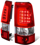 DNA Motoring TL-CSIL03-LED-RD3D-CH-RD 3D LED Tail Light (Driver & Passenger Side)