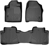 MAXLINER Floor Mats 2 Row Liner Set Black for 2009-2015 Honda Pilot