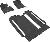 3W Floor Mats Compatible for Toyota Sienna (2021-2022) 8 Seat TPE All Weather Custom Fit Floor Liner for Toyota Sienna 1st, 2nd and 3rd Row Full Set Car Liners, Black ( Not for 7 Seat)