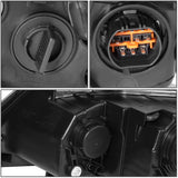 DNA Motoring OEM-HL-0125-L Black Housing Amber Reflector Headlight with LED DRL Compatible with 14-15 Kia Sorento EX/SX (Passenger Side)