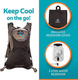 EXTREMEMIST Hydration Backpack – Personal Water Mister & Drinking Backpack | 2 Liter Water Reservoir | Keep Cool & Hydrated for Hiking, Cycling, Running, Climbing, & Biking (Gray, Small - Large)