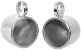 Pair Rockville MAC80S 7.7" Polished Silver Aluminum Wakeboard Tower Speaker Enclosures