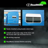 RoadWorks Stainless Steel 5” Chop Tops for Peterbilt 70” Side Sleeper Windows