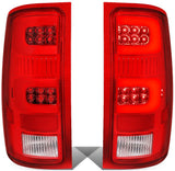 DNA Motoring TL-GMCSIE07-LED-RD3D-CH-CL Red 3D LED Bar Tail Light Chrome [For 07-14 GMC Sierra]