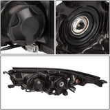 DNA Motoring HL-OH-THI14-SM-CL1 Smoke Lens Clear Corner Projector Headlights Replacement For 14-16 Highlander