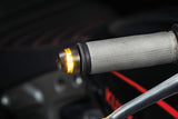 Kuryakyn 2559 Motorcycle Lighting Accessory: Kellermann BL 2000, Handlebar End LED Turn Signal/Blinker Light, Amber, Satin Black, Pack of 1