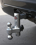 Trimax TRZ6AL 6" Premium Aluminum Adjustable Hitch with Dual Hitch Ball and T3 Receiver Lock