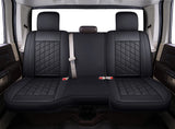 LUCKYMAN CLUB 81D-XFG Ram Seat Covers Full Set, Fit for Most of The 2006-2020 Ram 1500 2500 3500 Crew Cab& Quad Cab Truck, with Faux Leather (81XFG-Black)