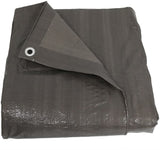 Sunnydaze 30x40 Multipurpose Tarp - Heavy-Duty Outdoor Plastic Reversible Protective Cover - Laminated on Both Sides - Dark Gray