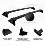 Black Horse Black Aluminum OEM Replica Cross Bar Compatible with 2017-2022 Honda CR-V