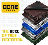 Core Tarps Extreme Heavy Duty 20 Mil Tarp Cover, Waterproof, UV Resistant, Rip and Tear Proof, Poly Tarpaulin with Reinforced Edges for Roof, Camping, Patio, Pool , Boat (Blue 20′ X 20′)