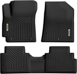 OEDRO Floor Mats Compatible for 2014-2019 Kia Soul, Unique Black TPE All-Weather Guard Includes 1st and 2nd Row: Front, Rear, Full Set Liners