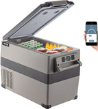 VBENLEM Portable Refrigerator 58 Quart(55 Liter),12 Volt Refrigerator App Control(-4℉~68℉), Car Refrigerator Dual Zone with 12/24v DC & 110-240v AC for Camping, Travel, Fishing, Outdoor or Home Use