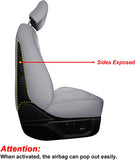 LUCKYMAN CLUB Custom Seat Covers Fit for 2015-2020 F150 Crew Cab, 2017-2020 F250 F350 F450 Superduty Crew Cab with Faux Leather (F1-Gray )