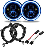 ORACLE LIGHTING 4,800 Lumen LED Halo Headlights – (Blue) 7" Jeep Wrangler JL/Gladiator JT Headlamp Assembly, 1 Pair, Part # 5769J-002