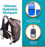EXTREMEMIST Hydration Backpack – Personal Water Mister & Drinking Backpack | 2 Liter Water Reservoir | Keep Cool & Hydrated for Hiking, Cycling, Running, Climbing, & Biking (Gray, Small - Large)