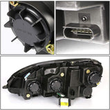 DNA Motoring HL-HPL-LED-W22000-BK Black Projector Headlights With LED Halo Strip Replacement For W220 S-Class