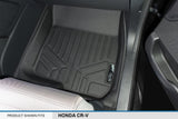 SMARTLINER Custom Fit Floor Mats 2 Row Liner Set Black Compatible with 2017-2022 Honda CR-V