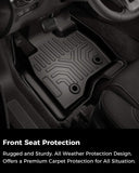 Floor Mats Compatible with Explorer 2015-2019, All Weather Guard Floor Mat Floor Liners, TPE Rubber Mats 1st & 2nd Row Seat, Black