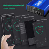 Kinverch 2000W Pure Sine Wave Inverter 12V DC to 110V AC Power Inverter for Car/Truck/RV with 3 AC Outlets &1USB Ports &Bluetooth Remote Control